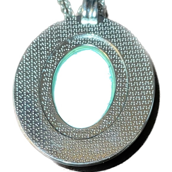 Turquoise Gemstone 18 inch Silver Necklace - Picture 5 of 7